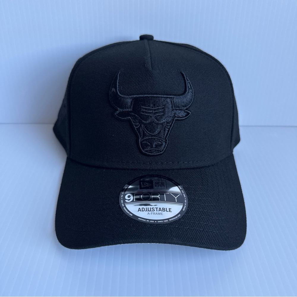 NWT New Era Chicago Bulls A-Frame Black 9Forty Adjustable Snapback Hat Cap